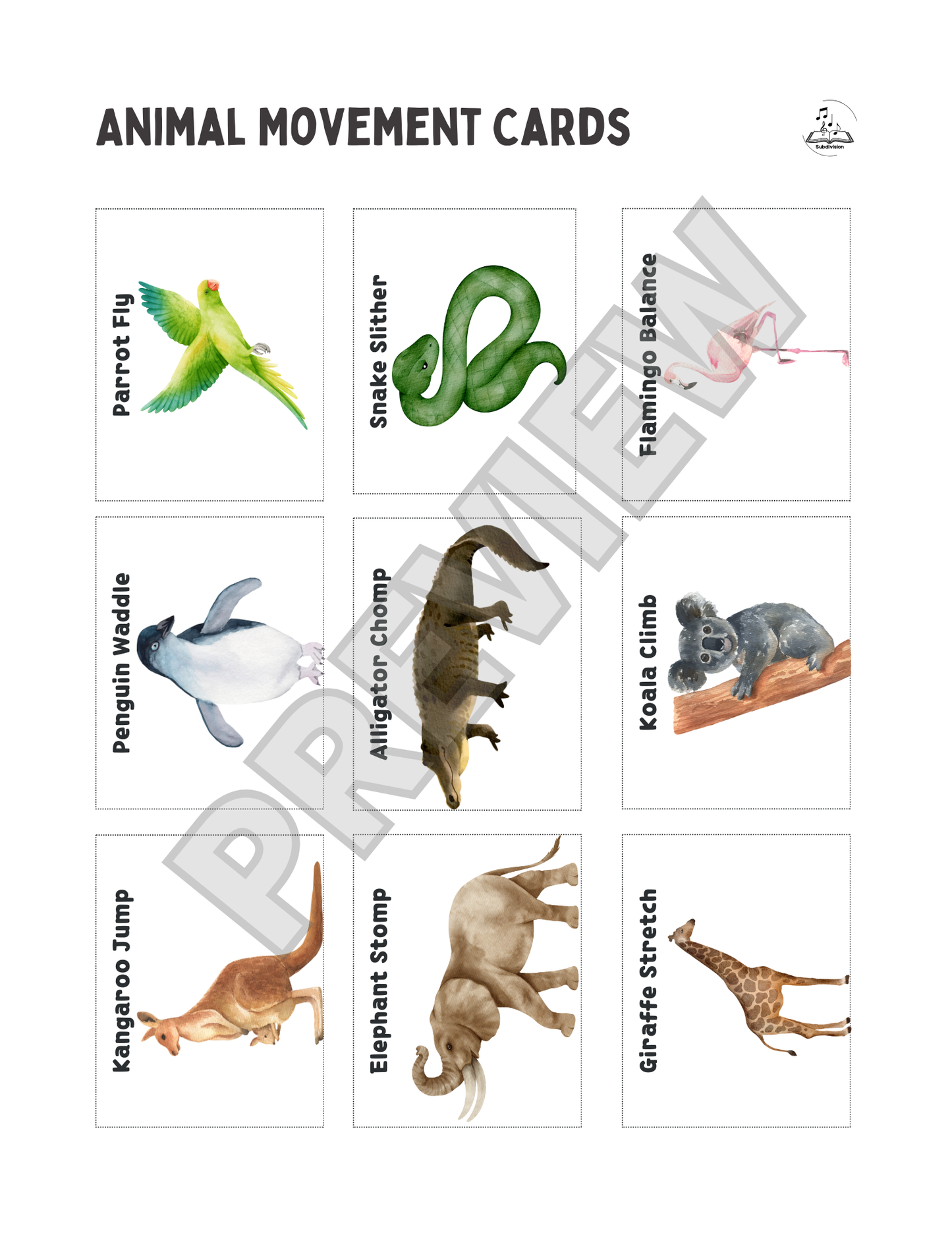 "Giraffes Can't Dance" Substitute Manual