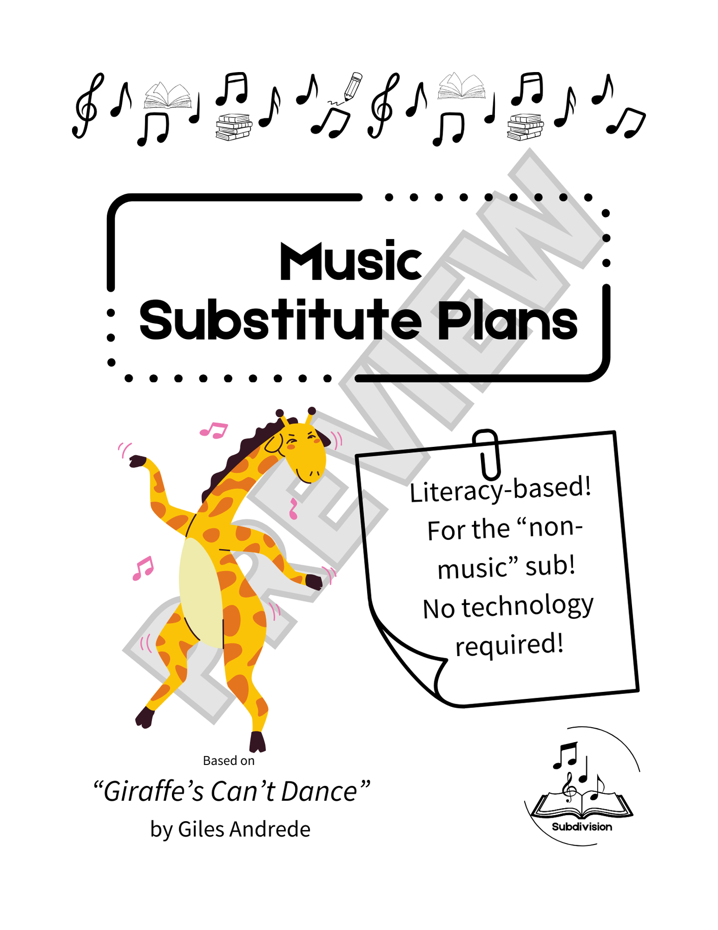 "Giraffes Can't Dance" Substitute Manual