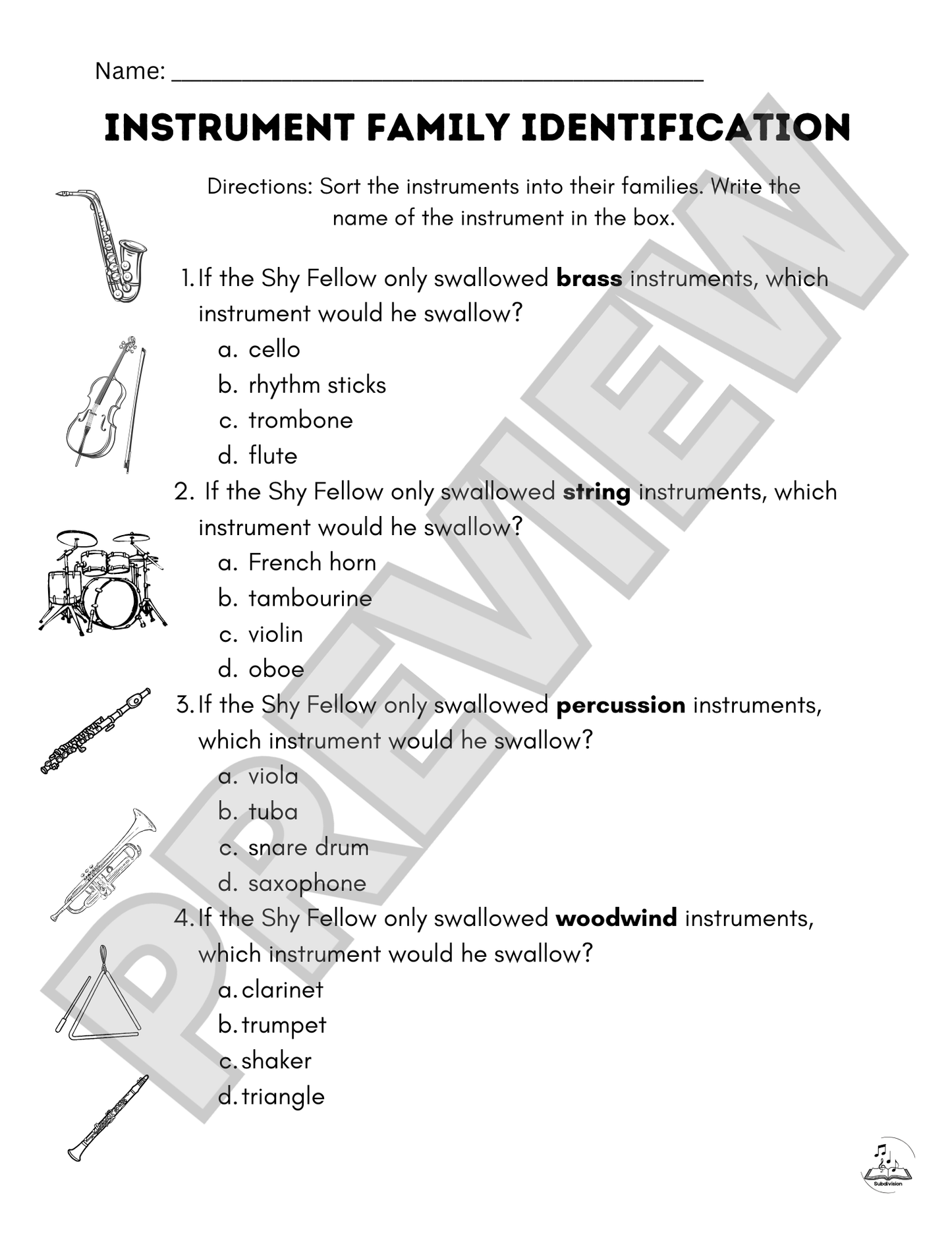 "I Know a Shy Fellow Who Swallowed a Cello"  Substitute Manual