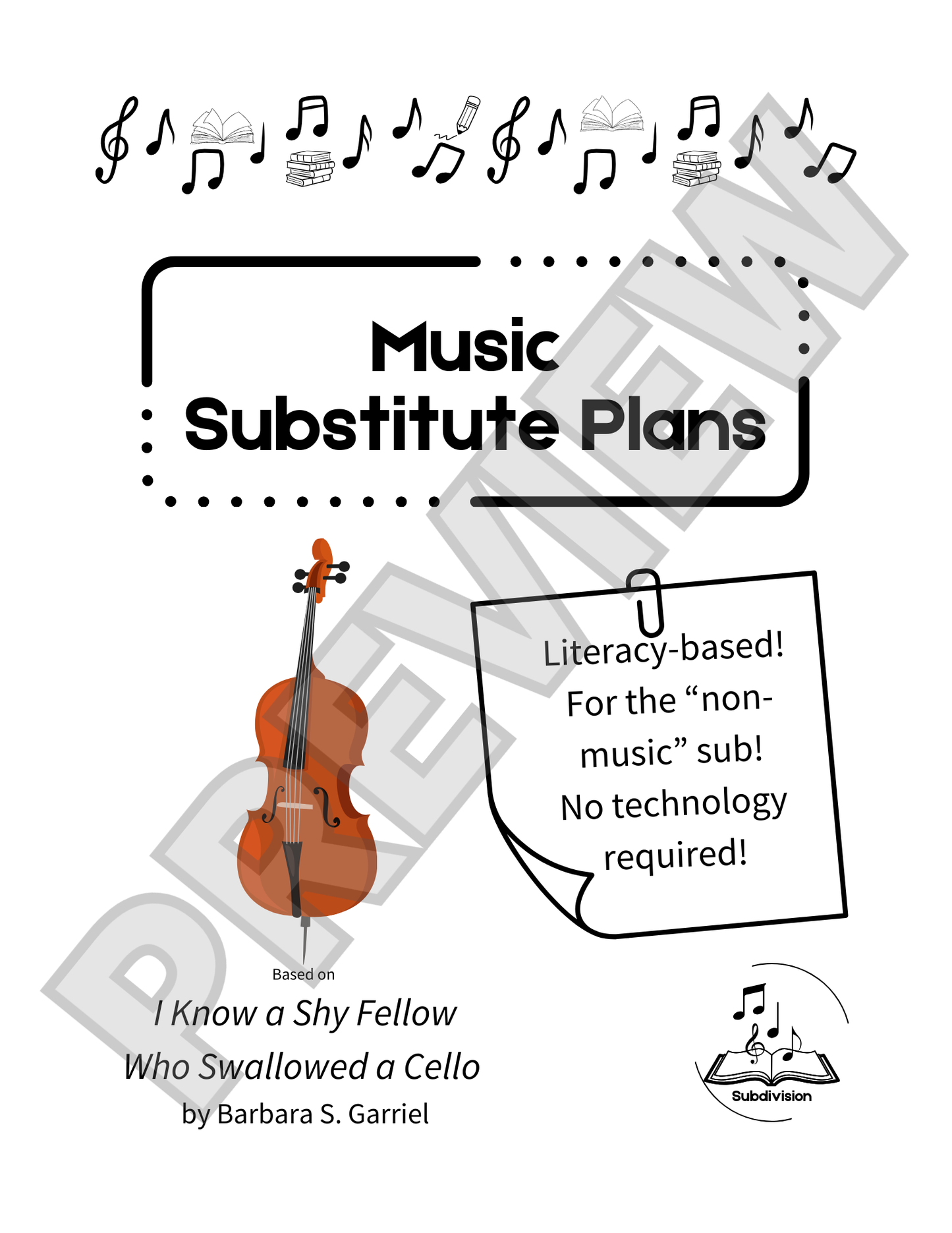 "I Know a Shy Fellow Who Swallowed a Cello"  Substitute Manual