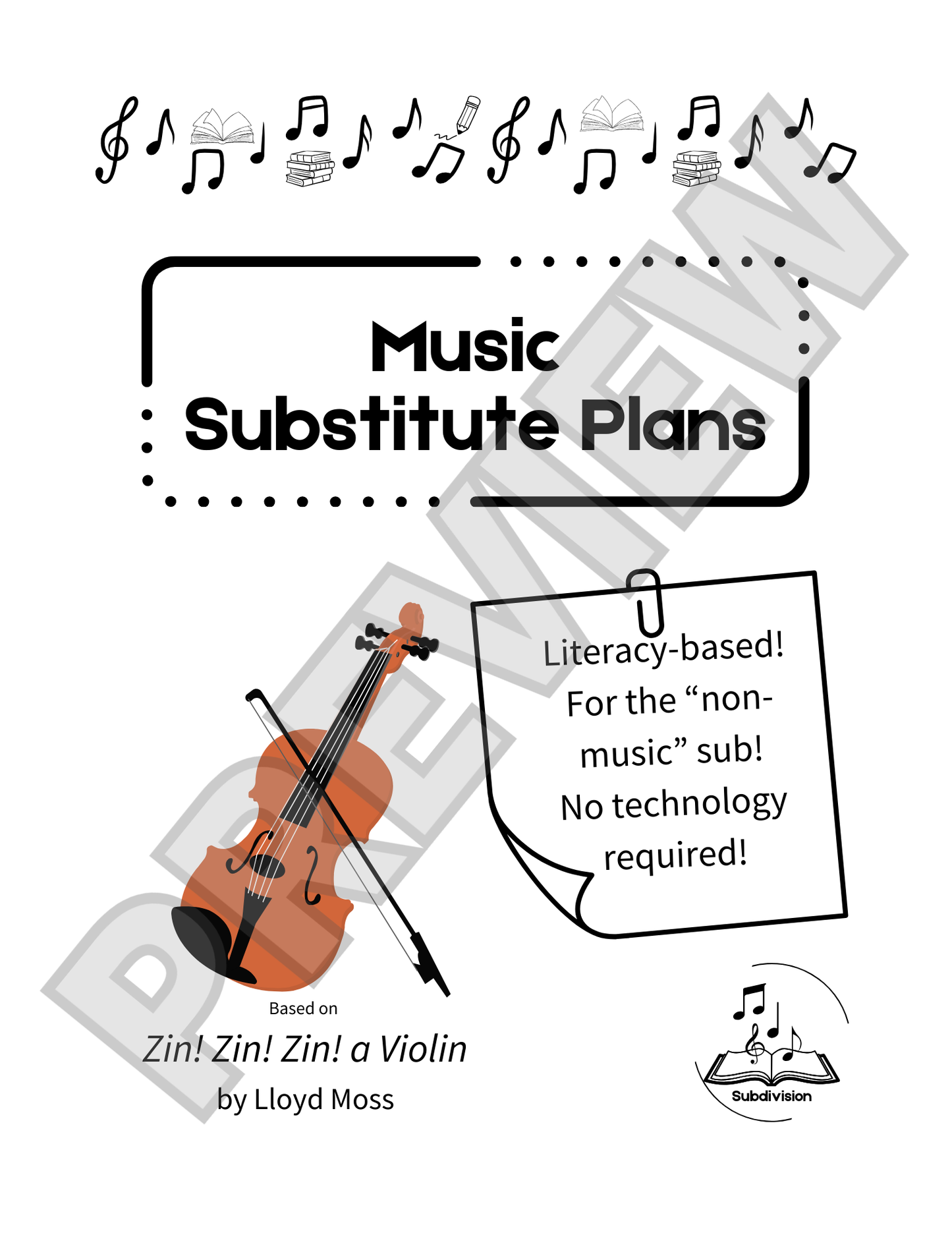 "Zin! Zin! Zin! A Violin" Substitute Manual