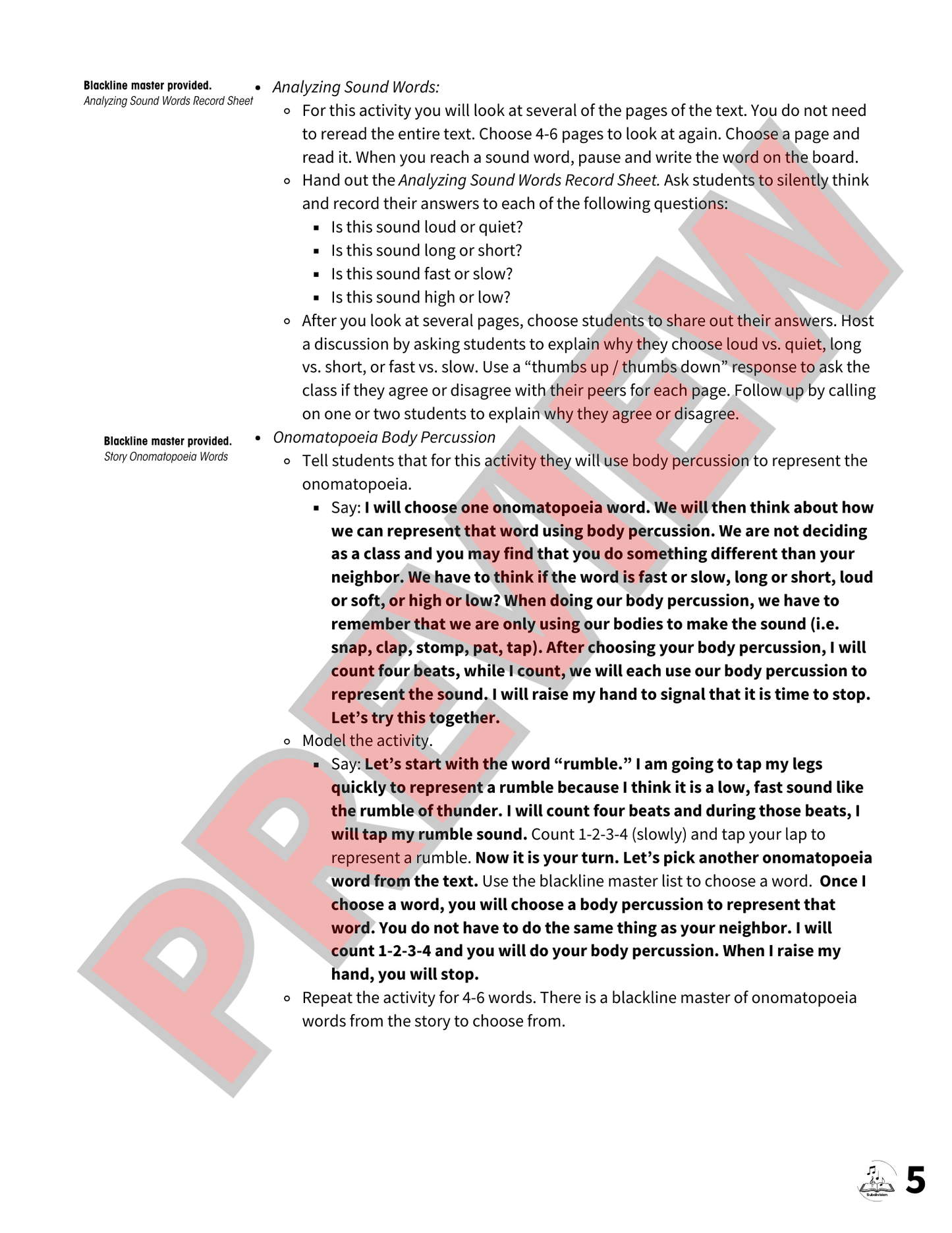 "Squeak, Rumble, Whomp! Whomp! Whomp!" Substitute Manual